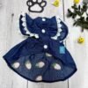 Blue Denim Dog Summer Dress Front