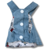 Cute Summer Denim Dog Dress Cherry Front