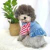 Small Dog Denim Summer Dress with Hoodie