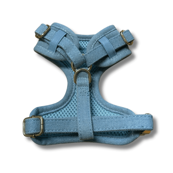Light Denim MLA Pets Dog Harness Back