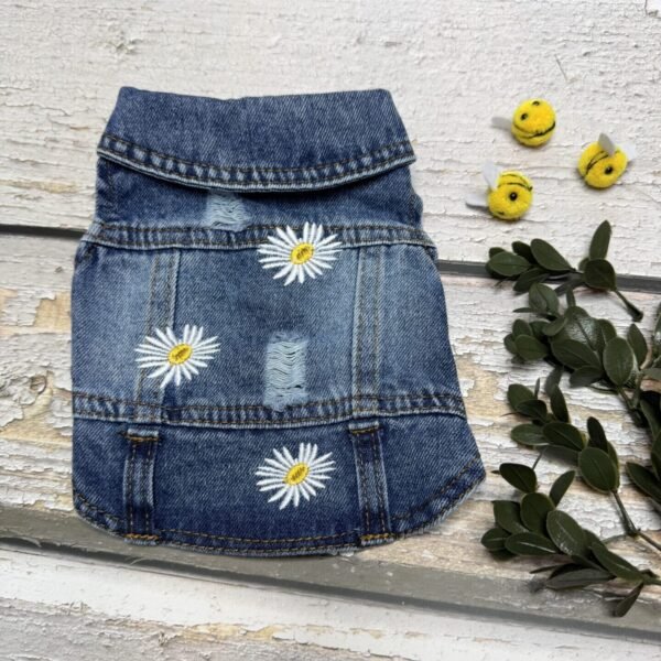 Simple Denim Dog Shirt Back Pic