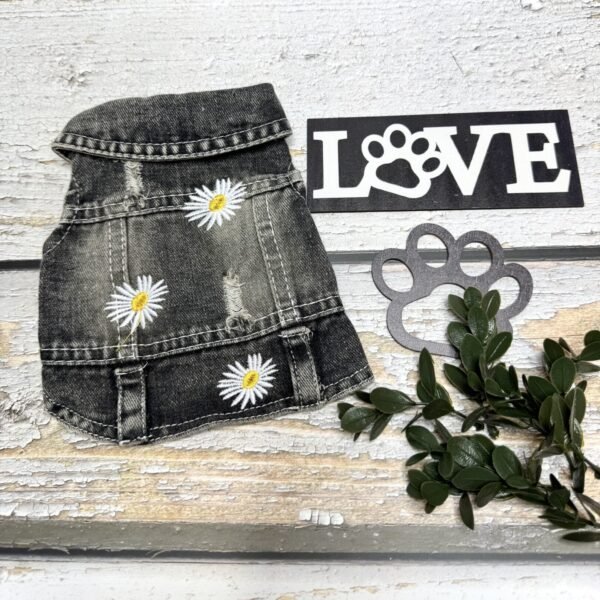 Black Denim Dog Shirt Back Pic