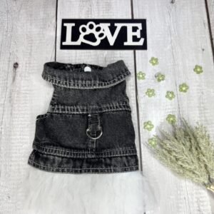 Black Denim Removable Dress Back Pic