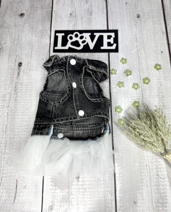 Black Denim Removable Dress