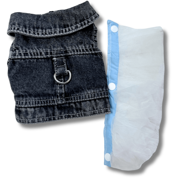 Black Denim Removable Dress Off