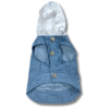 Denim Dog Jacket with Hoodie