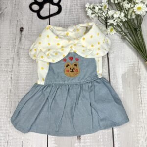 Denim Style Summer Dog Dress Back Pic