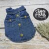 Quality Denim Dog Shirt Back Pic