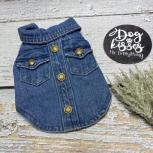 Quality Denim Dog Shirt Back Pic