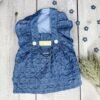 Small Dog Hand Made Denim Dress Back Pic