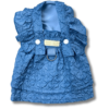 Small Dog 'Hand Made' Denim Embossed Dress Front