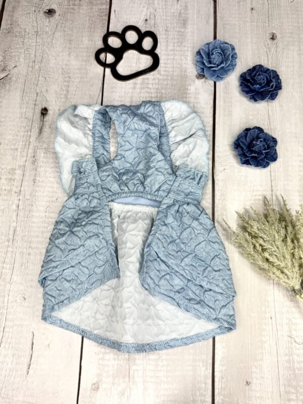 Small Dog 'Hand Made' Light Denim Dress Front Pic