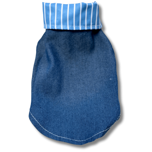 Blue Stripe Summer Dog Shirt Back