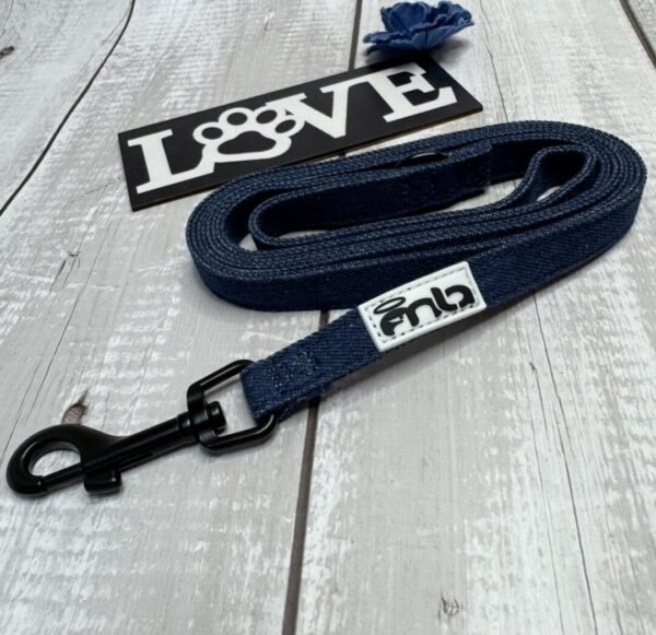 Denim Dog Lead Front Pic