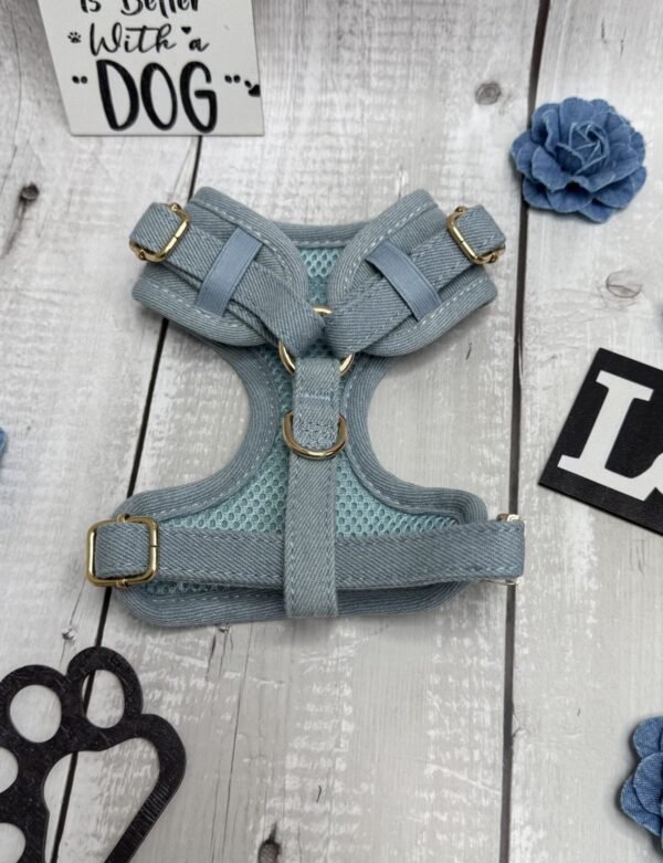 Light Denim Adjustable Dog Harness