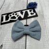 Light Denim Dog Bow Tie Front Pic