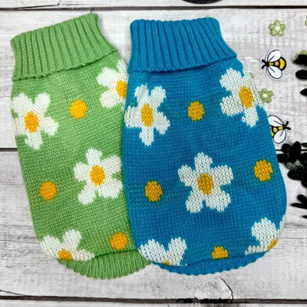 Floral Knit Pet Sweater