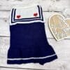 Navy Style Knit Pet Dress