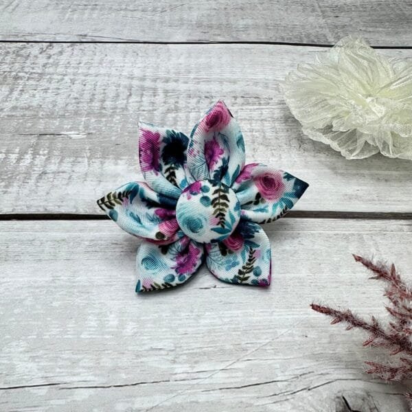 Spring Summer Cute Floral Puppy Dog Bow