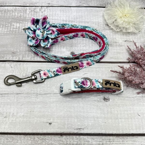 Spring Summer Cute Floral Puppy Dog Collar Set