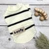 Striped Knitted Dog Cardigan Back