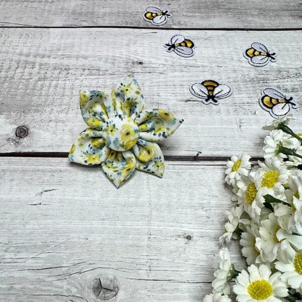 Yellow Spring Puppy Bow