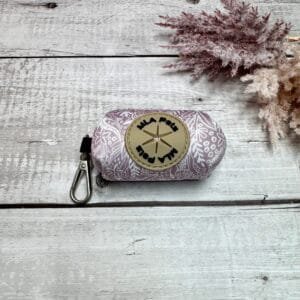 Spring Pink Poo Bag Holder Front