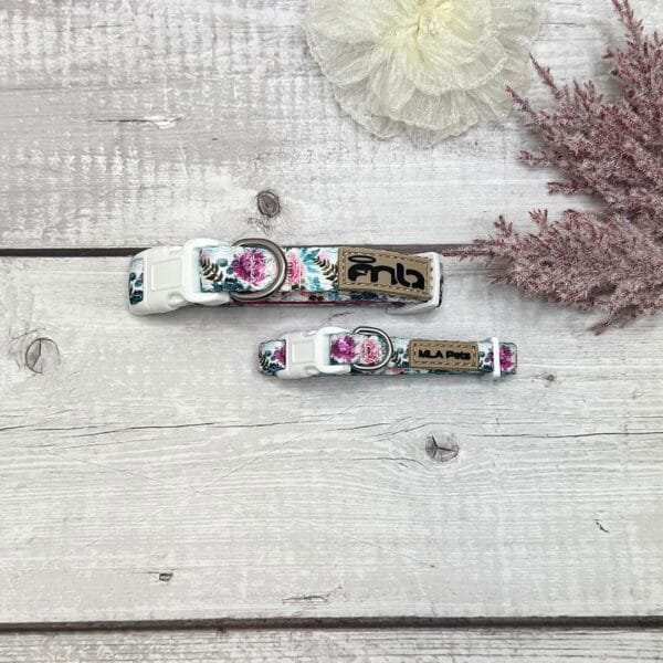 Spring Summer Cute Floral Puppy Dog Collar Front